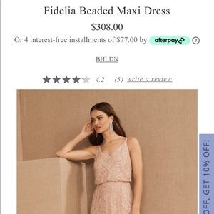 Fidelia BHLDN beaded dress